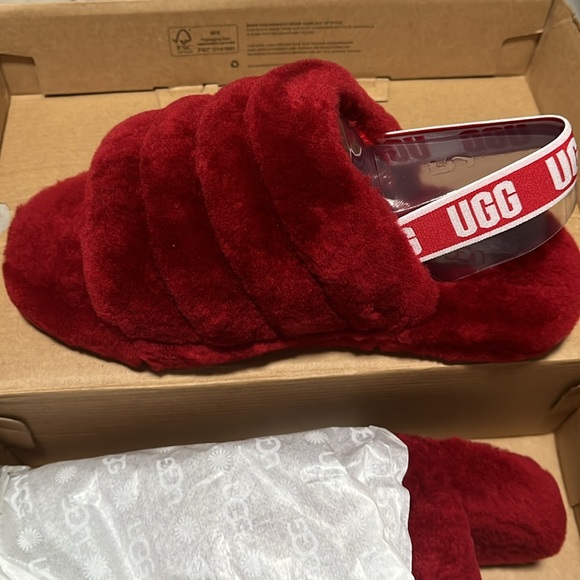 Ugg fluff yeah slide red - Picture 2 of 8